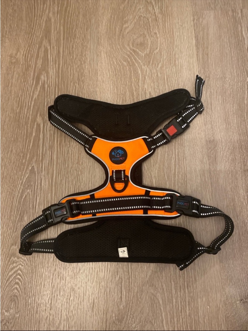 Propet Orange and Black Reflective Dog Harness
